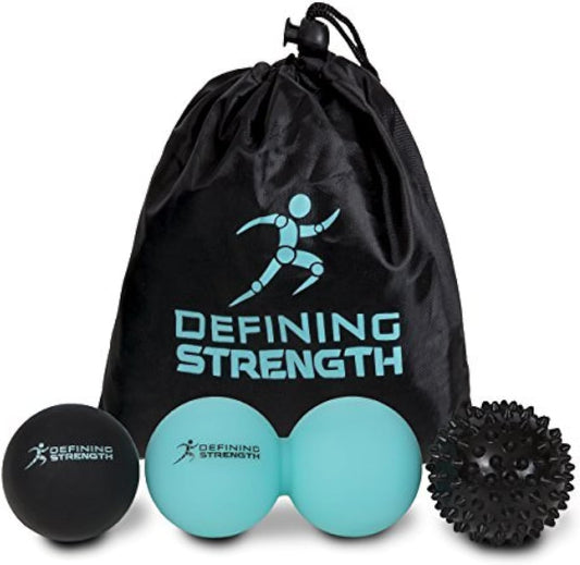 Top 3 Massage Balls Set, Spiky, Lacrosse Ball